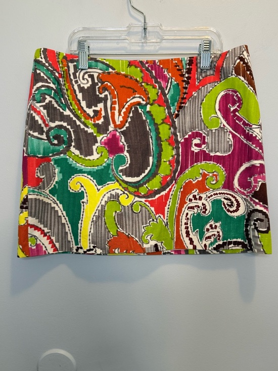 Milly Dresses & Skirts - Milly of New York Vintage Retro Multicolor Paisley Cotton Mini Skirt Size 4